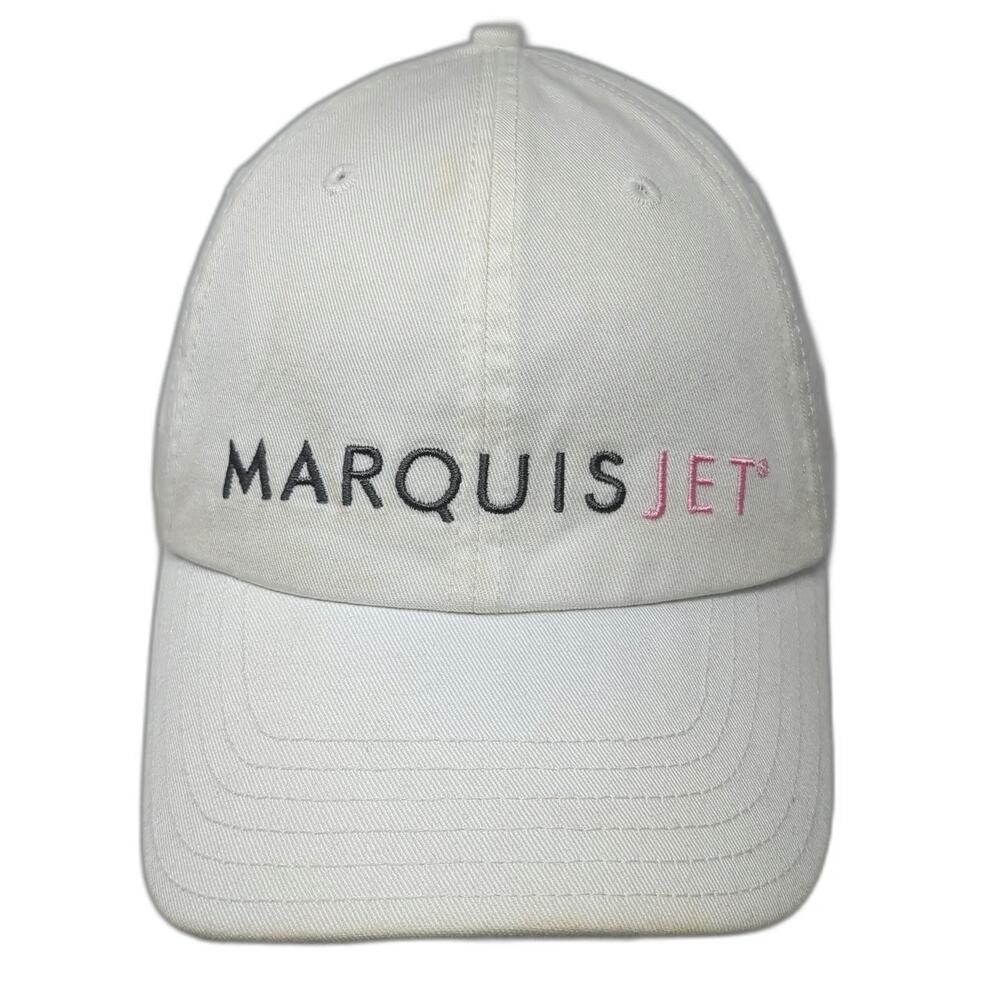 HYP Marquis Jet White One Size Baseball Cap Hat Pink Underbrim Side Embroidery